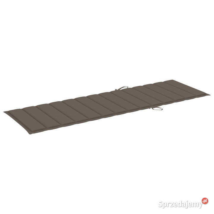 Leżak z poduszką w kolorze taupe impregnowane