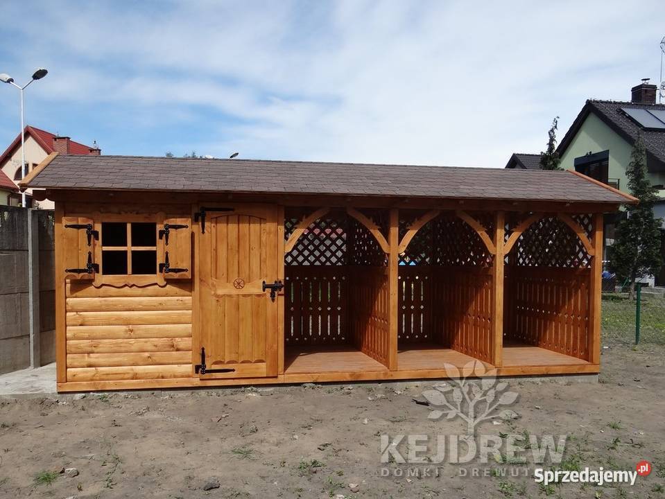 Nowoczesna stodoła domek z drewutnią nowoczesny śląskie Piła Pierwsza