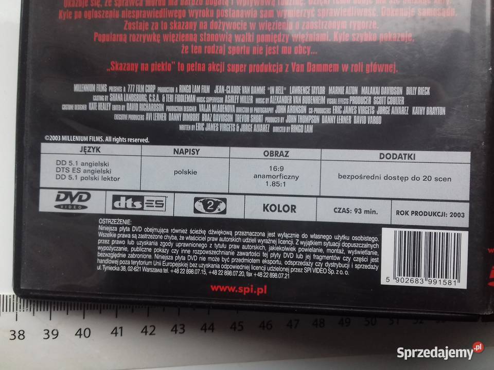 Film DVD Skazany na piekło w oryginalnym sprzedam