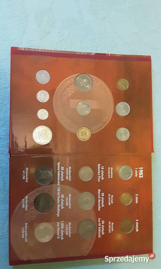 Klaser z monetami PRL 19821985 Warszawa