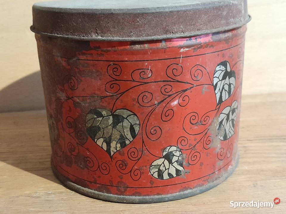 Dwa stare metalowe pudełeczka pudełko z PRL śląskie Dąbrowa Górnicza