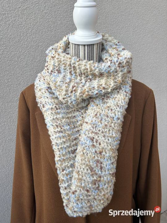 Szalik damski szal jesienny zimowy handmade na Olsztyn