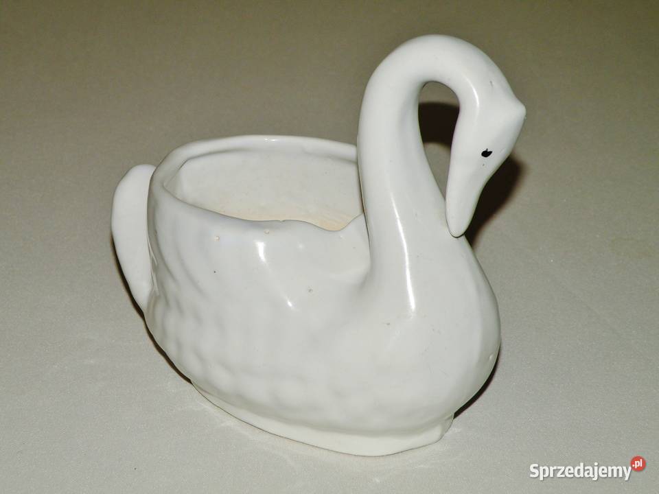 Doniczka ceramiczna szkliwiona w kształcie biały Bydgoszcz sprzedam