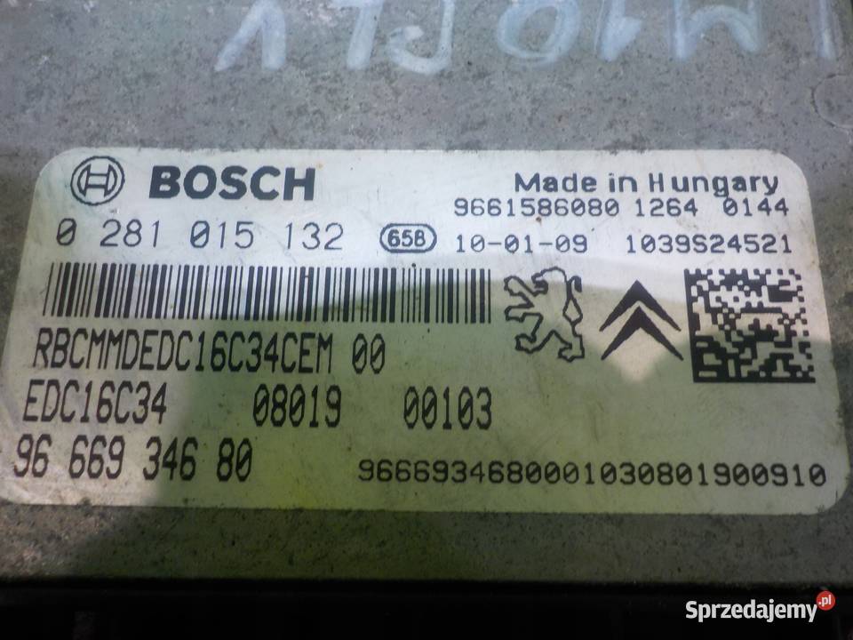 CITROEN NEMO 14 HDI 10r sterownik komputer Suków sprzedam