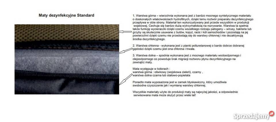 Matymata dezynfekcyjnado dezynfekcji 100x90x4 Łódź