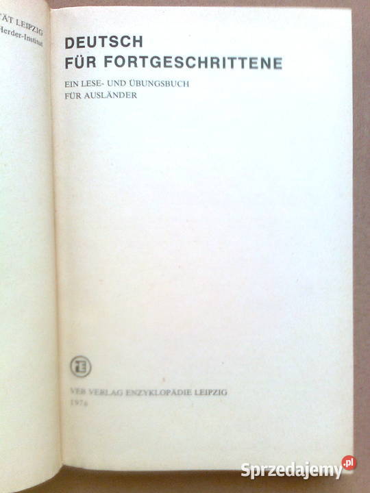 Deutsch Fur Fortgeschrittene Buscha Herzog Warszawa