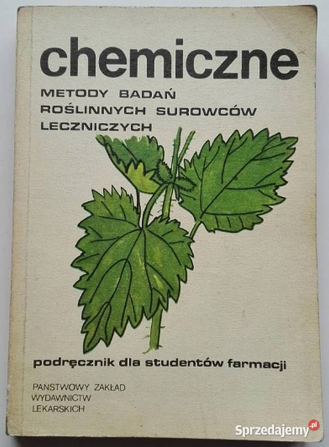 Chemiczne metody badań roślinnych surowców Świdnica sprzedam