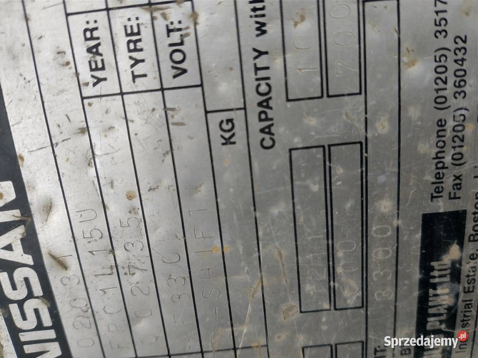 Wozek widlowy Nissan elektryk elektryczny sprzedam