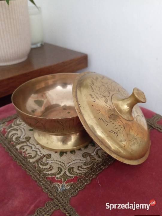 Sprzedam mosiężna cukiernicę Średnica 11