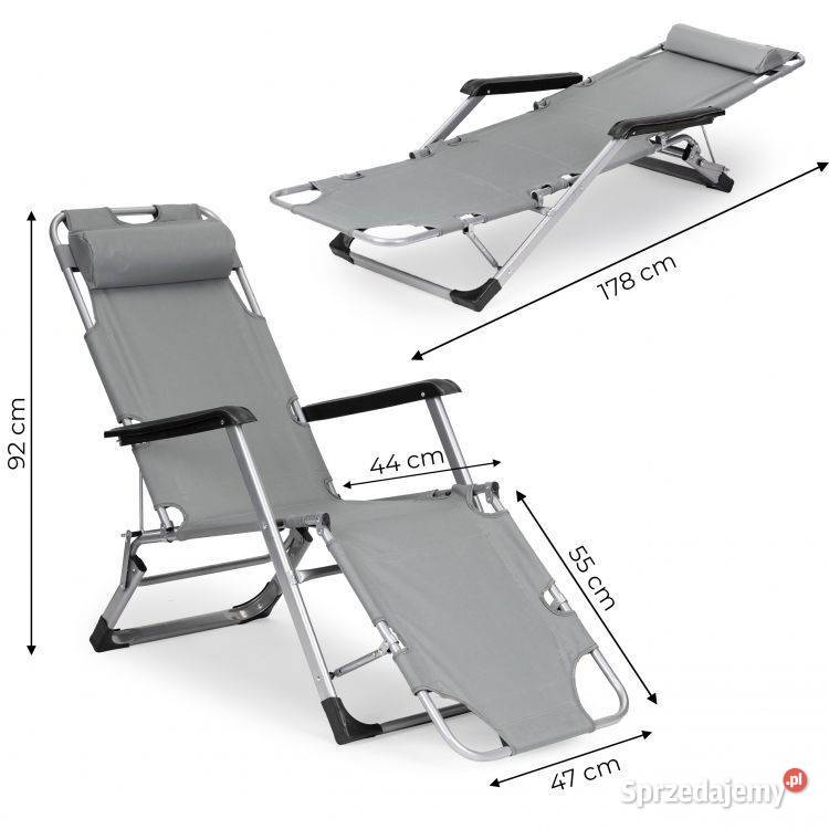 Leżak fotel ogrodowy plażowy składany 2w1 Meble ogrodowe Bielsk Podlaski