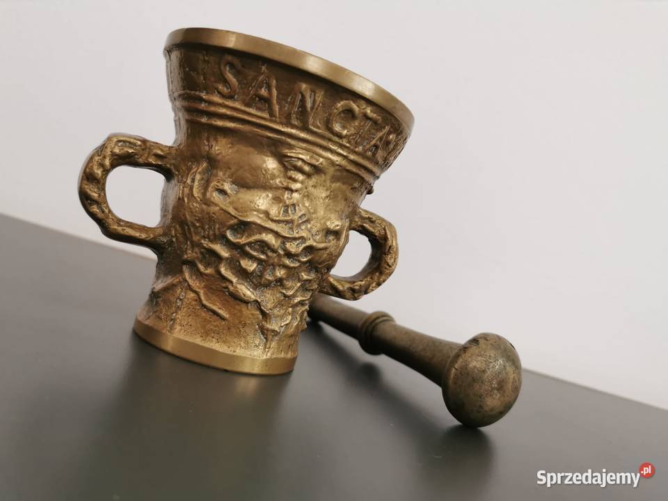 Moździerz Stary Masywny moździerz mosiężny