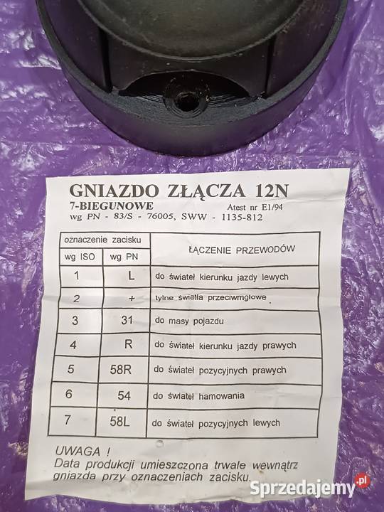 Gniazdo do przyczepy i kluczyki dolnośląskie Przeworno