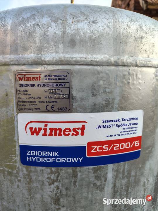 Zbiornik ocynkowany 200L pionowy Wimest lubuskie Krosno Odrzańskie sprzedam