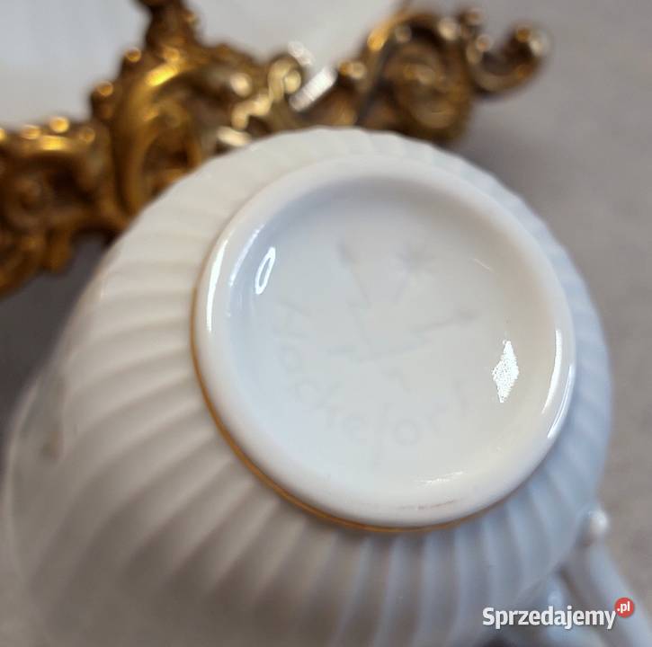 Hackefors Duet Subtelna Filiżanka Biała Złocenia sprzedam