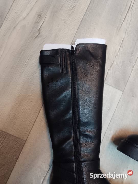 37 Czarne traperowe Kozaki oficerki biznesowe Kozaki Kraków