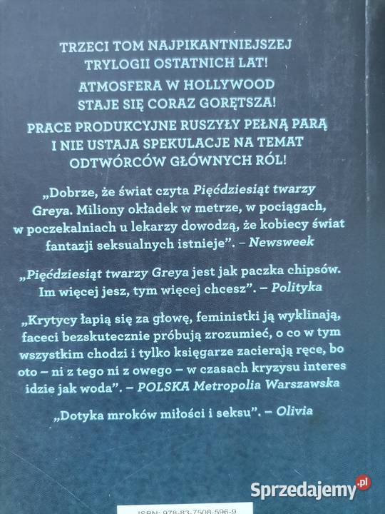 Pięćdziesiat twarzy Gr E L James trylogia Białystok