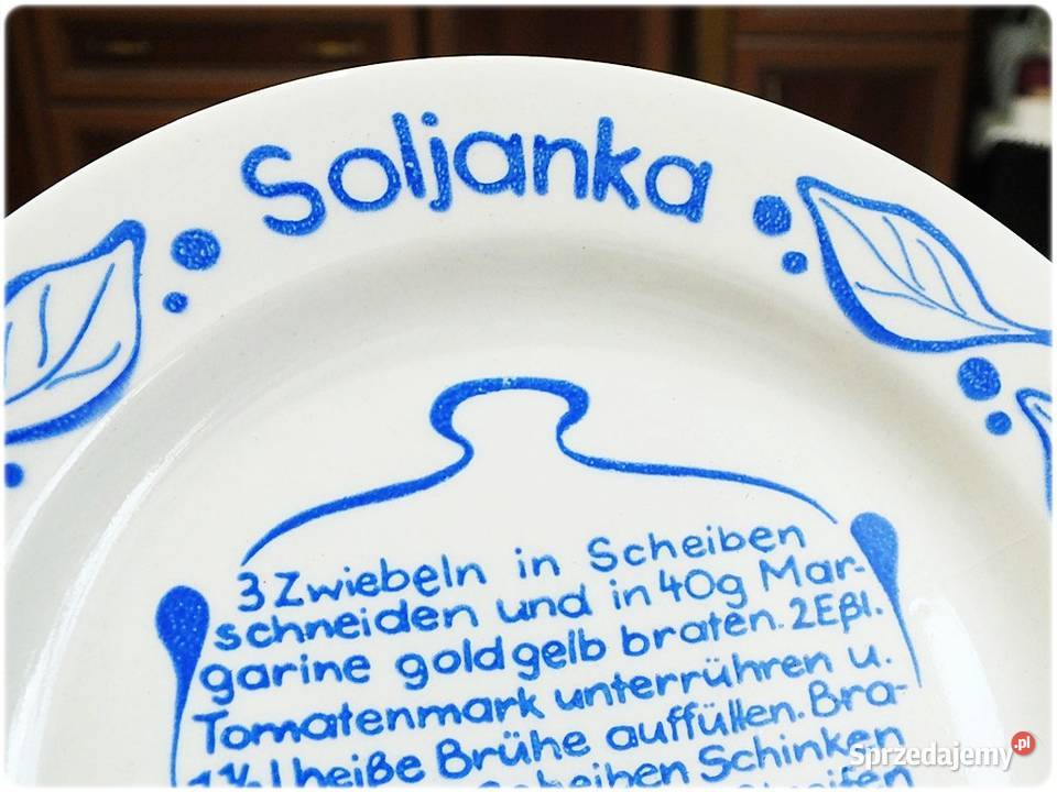 Muzealny Talerz na ścianę z przepisem na Soliakę Żary sprzedam