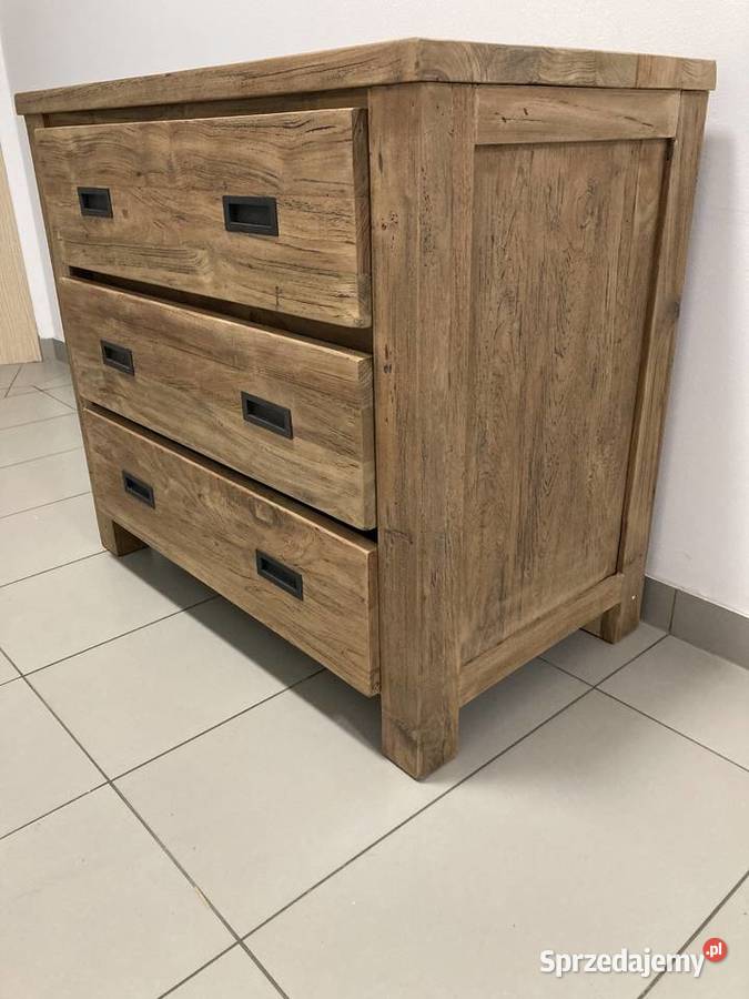 komoda z drewna tekowego 90.5cm Komody