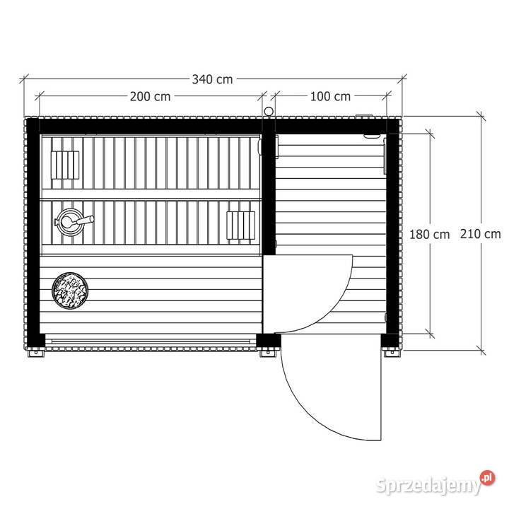 Sauna ogrodowa Sven 340 x 210 Bielsko-Biała