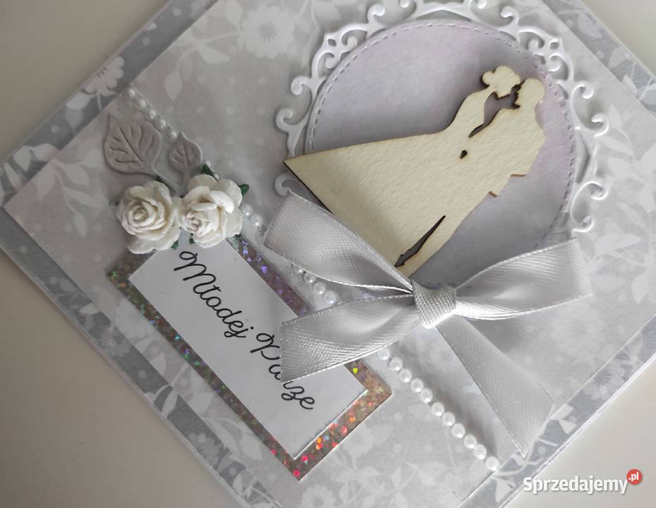 Kartka ręcznie robiona na ślub 6 sprzedam