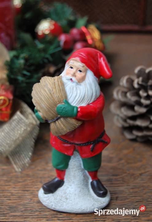 Mikołaj skrzat figurka skandynawski styl żywica