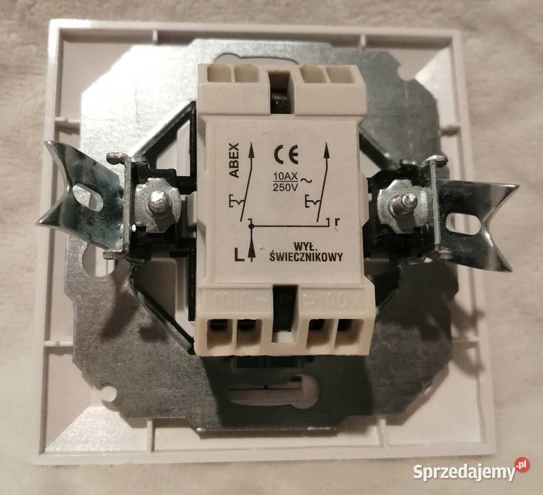 Wyłącznik świecznikowy 2klawiszowy ABEX Elektryka i akcesoria Czeladź