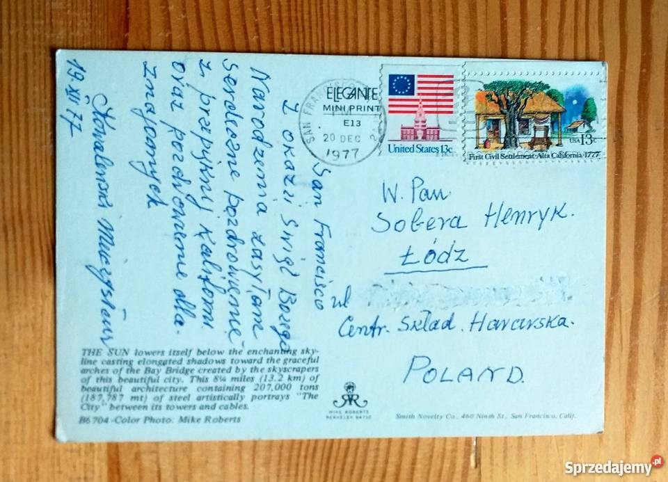 GOLDEN GATE BRIDGE MOST ŁĄCZĄCY SAN FRANCISCO Z lubelskie Piszczac sprzedam