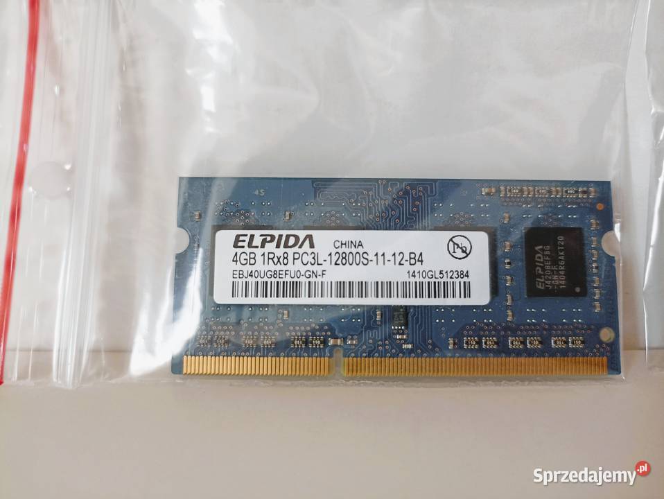 Pamięci Elpida DDR3 2x4GB PC312800 1600MHz stan Bełchatów sprzedam