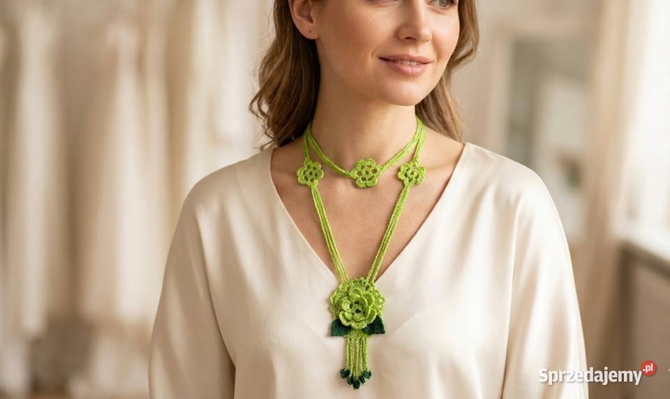 Szydełko bizuterią naszyjnik Sochaczew