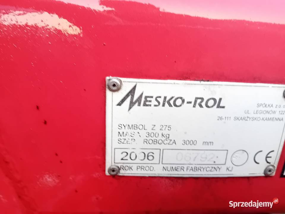 Przetrząsarka zgrabiarka MeskoRol nieuszkodzony Skierniewice sprzedam