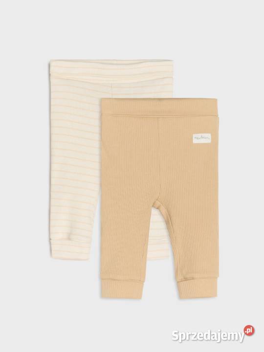 Dwupak legginsy prążkowane niemowlęce bawełniane Szczecin