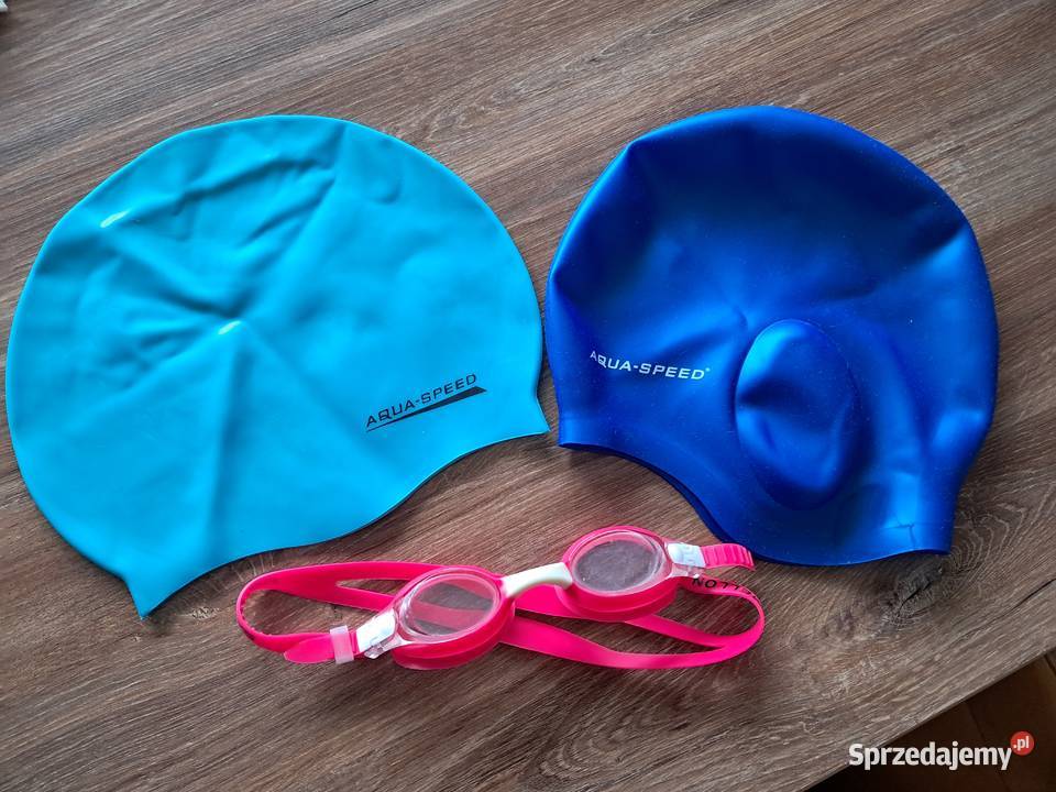 2 czepki dziecięce aquaspeed okulary do pływania Sandomierz