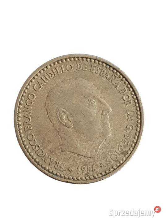 Stara moneta Hiszpania 1 peseta pta 1966 w Cieszyn