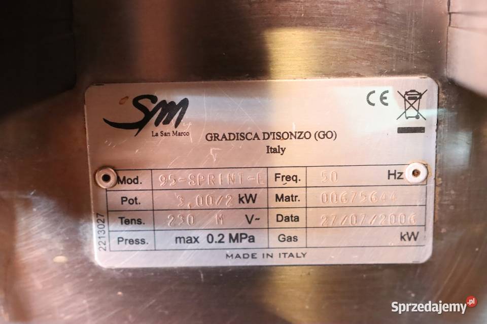 Ekspres ciśnieniowy DWUGRUPOWY SM 95SprintE śląskie Góra