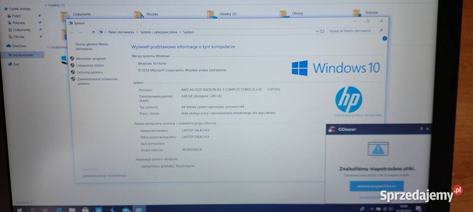 LAPTOP HP 3168NGW Praktycznie Nowy AMD A6 Dębica
