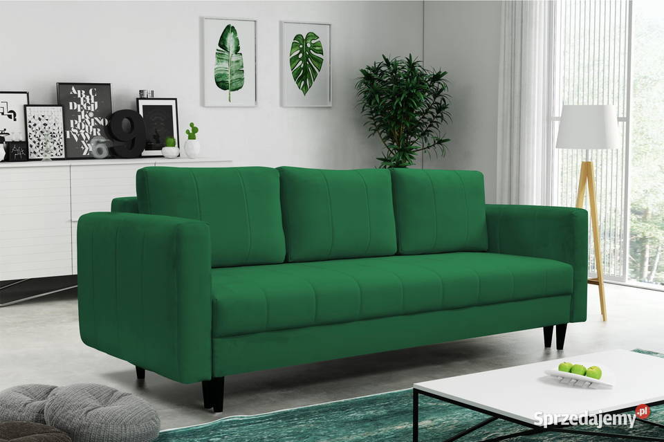 Kanapa Montana Butelkowa Zieleń Funkcja Spania Sofy i kanapy wielkopolskie