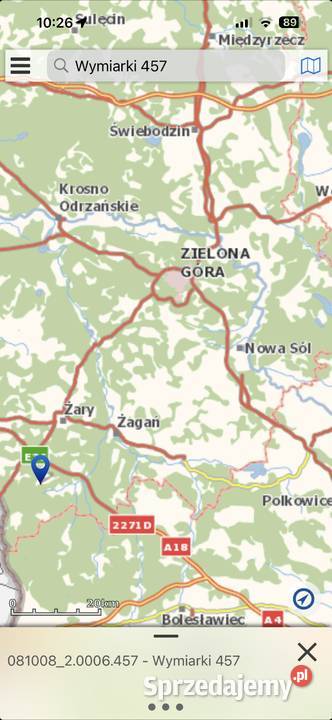 Działka budowlana Wymiarki