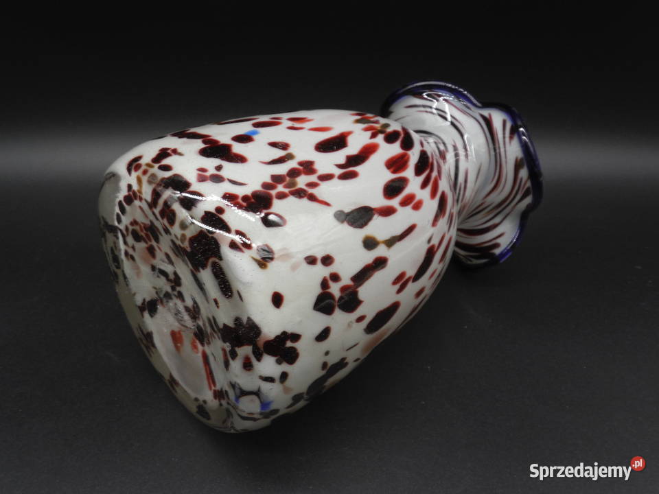 Wazon Szkło Artystyczne Styl Murano Czeski Brok