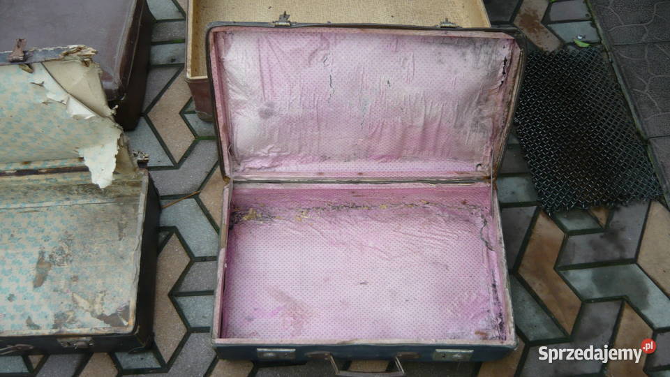 Walizki zestaw 5 stare tekurowe podróżne PRL Pozostałe Sokółka