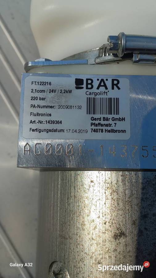 Pompa silnik 24V agregat hydrauliczny FT122216 Przykona