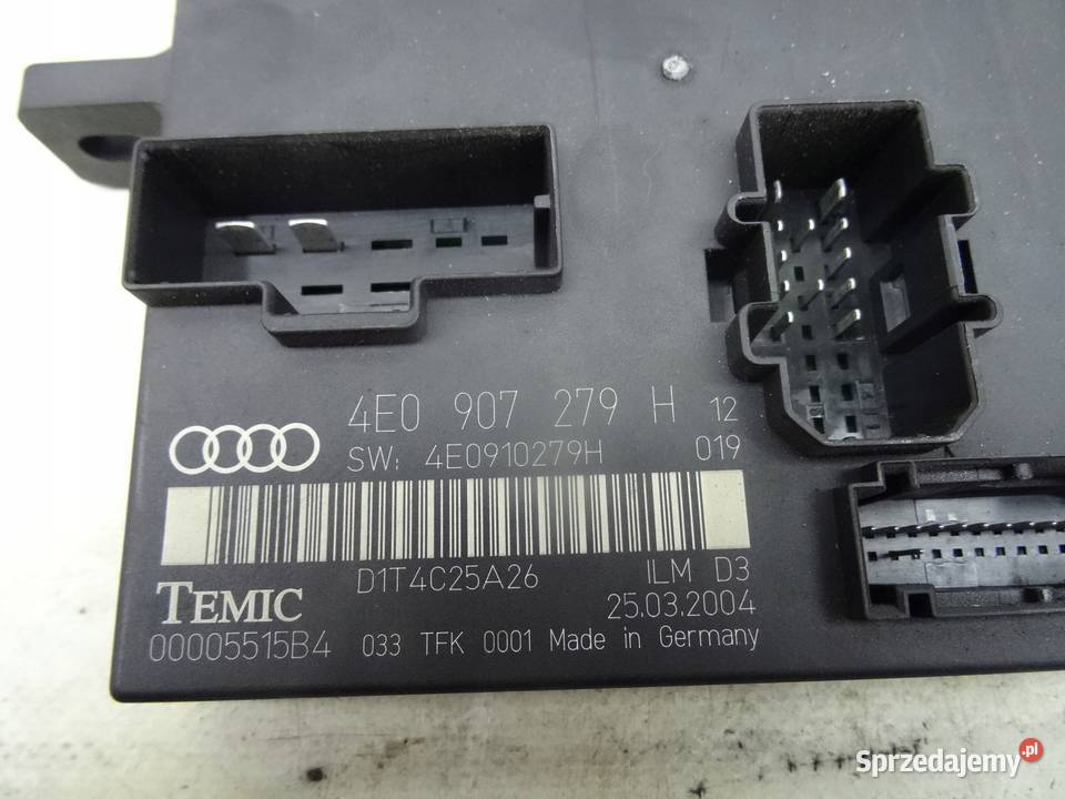 4E0907279H AUDI A8 D3 MODUL STEROWNIK SWIATEL Czujniki i sterowniki świateł Przemęt