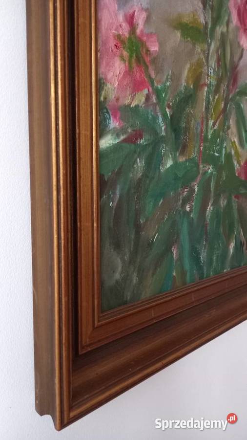 Obraz olejny Róże sygnowany lubuskie Gorzów Wielkopolski