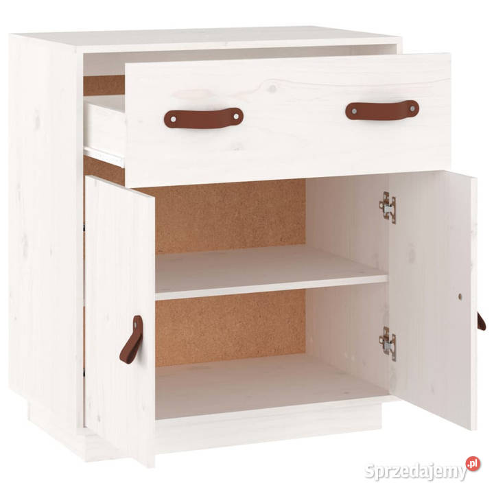 Szafka biała 655x40x75 lite drewno sosnowe