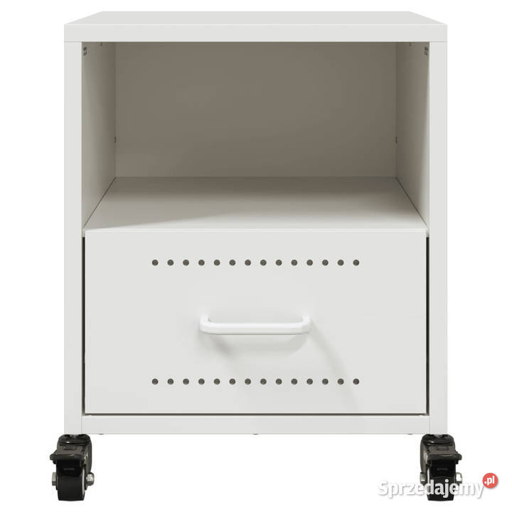 Szafka nocna biała 36x39x435 stal WM846714 Nocne Warszawa