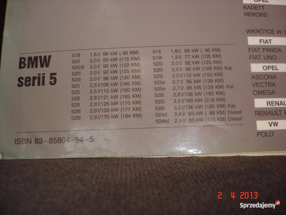 książkiporadnik sam naprawiam bmw 3 bmw 5 schema sprzedam