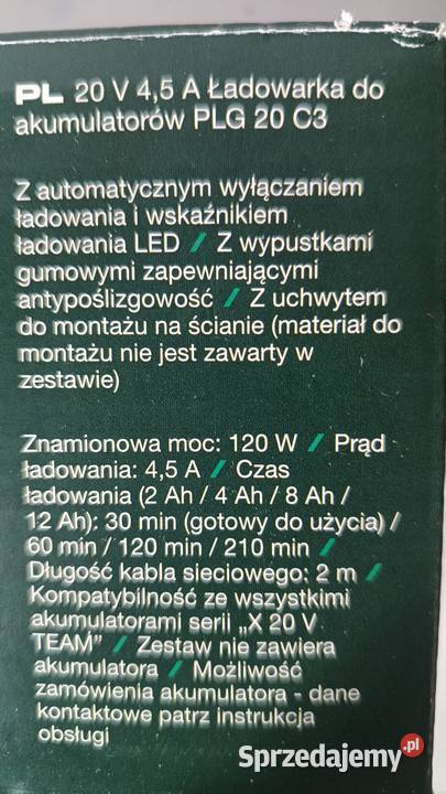 Ładowarka do akumulatorów PARKSIDE