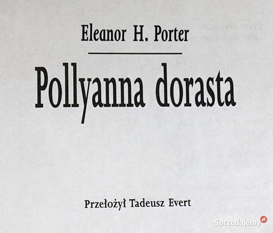 Pollyanna dorasta Eleanor H Porter lubelskie Chełm