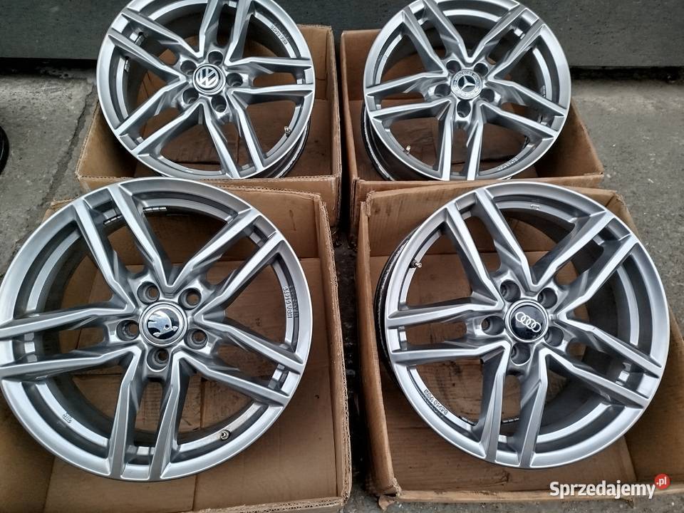 S406Alufelgi uzywane 17 5x112 75 Et38 Vw Skoda Bąków