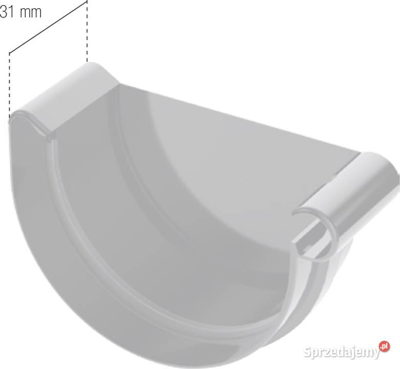 Bryza PVC Denko prawe 75 mm czarne Białystok