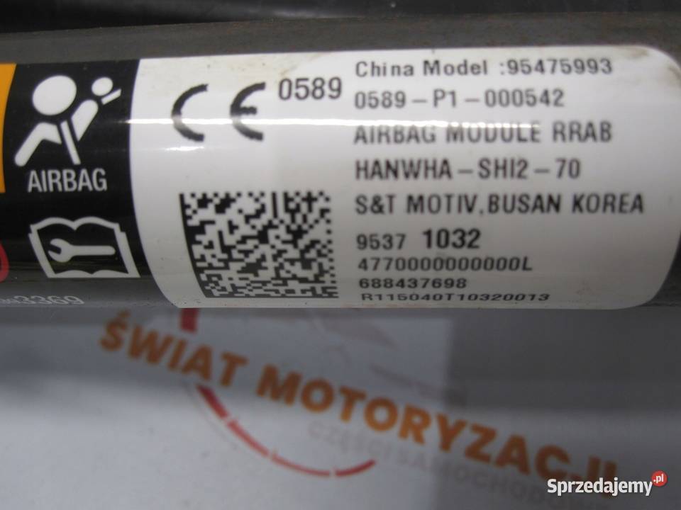 OPEL ANTARA 16r kurtyna lewa 95475993 osobowe Kielce